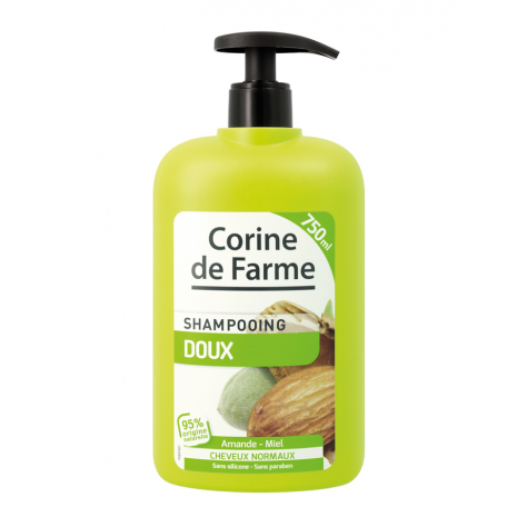 Shampooing Doux à l'Amande et au Miel pour Tous types de cheveux 750 ml