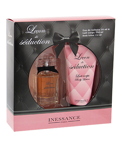 Coffret Eau de toilette Leçon de Séduction et son lait velouté pour le corps parfumé.