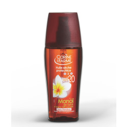 Huile sèche protectrice au Monoï de Tahiti150 ml - Creme solaire - Indice de Protection 20 - 150 ml