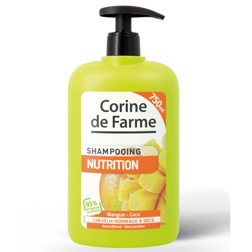 Shampooing Nutrition à la Mangue et au Lait de Coco pour Cheveux Normaux et Secs 750 ml