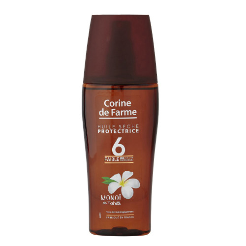 Huile Sèche Protectrice SPF6 Protection Faible au Monoï de Tahiti 150 ml