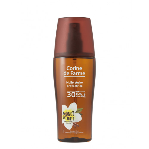 Huile Sèche Protectrice SPF30 Haute Protection au Monoï de Tahiti 150 ml